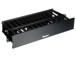 Organizador de Cables Horizontal Panduit WMPH2E PatchLink Doble (Frontal y Posterior), Con Tapa Extendida, Para Rack de 19", 2UR, Color Negro. - imagen 1