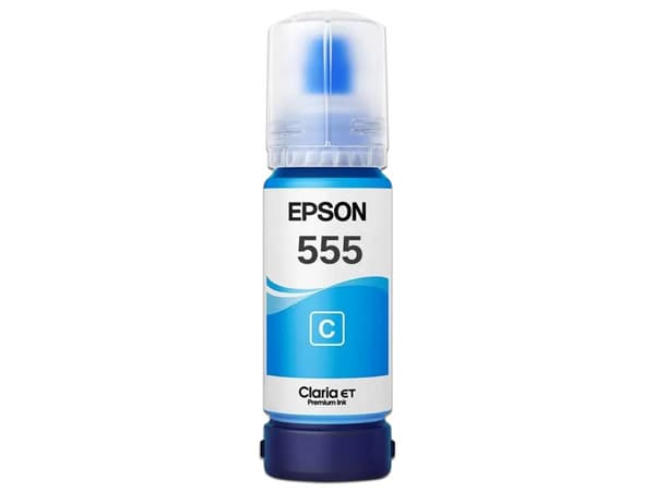 Botella de Tinta Epson T555220-AL, 70 ml. Color Cian.