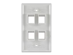 Placa de Pared Enson EPRO-FP40, 4 Puertos, Color Blanco. - imagen 3