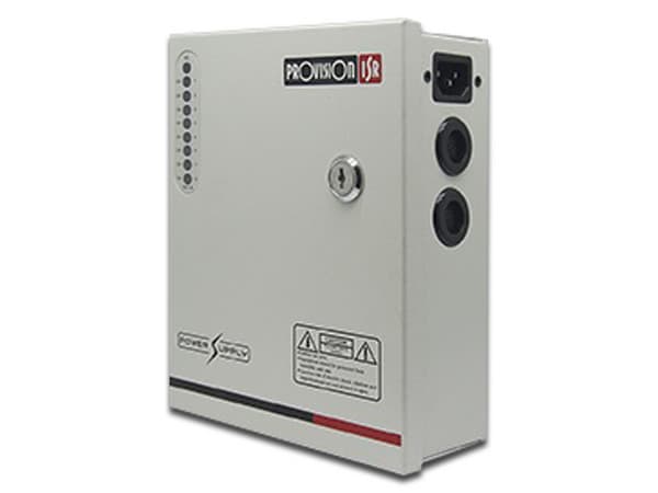 Fuente de Poder Provision-ISR PR-5A8CH-B, 8 canales, entrada 100-240V, salida 12V, soporte de batería de respaldo (batería de respaldo no incluida).