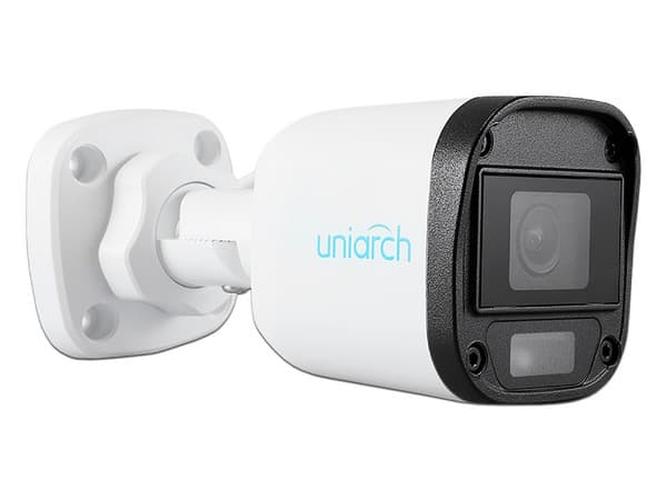 Cámara de Vigilancia Tipo Bala Uniarch UAC-B115-F28-W de 5MP (2880 x 1620), Lente Fijo 2.8mm, IR de hasta 20m, IP67, Color Blanco.