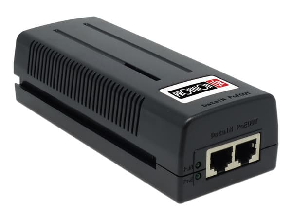 Inyector Ethernet PROVISION ISR Hi-PoE de 1 canal y 60 W, Color Negro.
