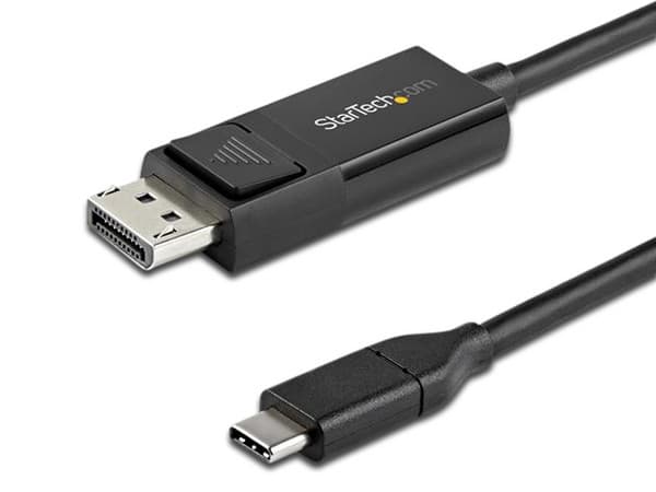 Cable convertidor de video StarTech USB-C a DisplayPort 1.2, Conector USB-C (M) a DisplayPort 1.2 (M), 2m.