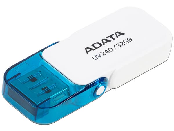 Unidad flash USB 2.0 ADATA AUV240 de 32GB. Color Blanco.
