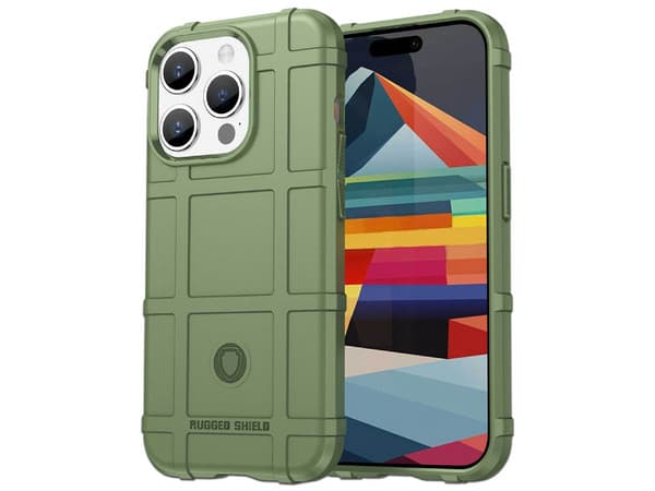 Funda TEKKU Rugged Shield para iPhone 15 PRO MAX, Color Verde.