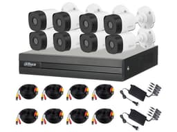 Kit de Videovigilancia DAHUA KITXVR1B08- I+8-B1A21, DVR  de 8 Canales, 2 MP, H.265+. Incluye 8 Cámaras B1A21 con Accesorios Incluidos. - imagen 1