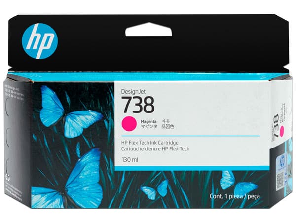Cartucho de Tinta HP DesignJet 738 Magenta (498N6A).