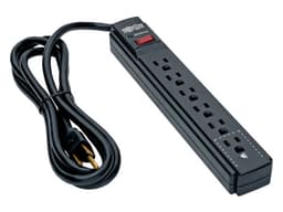 Multicontacto TrippLite TLP606B  con supresión de picos de 6 contactos, 790J. Color Negro. - imagen 3