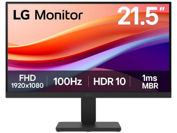 Monitor LED LG 22U401A-B.AWMQ de 21.5", Resolución 1920 x 1080 (Full HD 1080p), 100Hz, 1ms, HDMI. Color Negro.