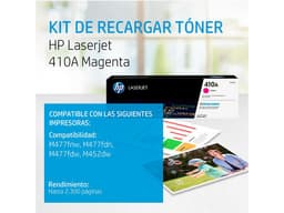 Tóner para impresora HP 410A Magenta Laserjet Original (CF413A). - imagen 2