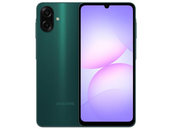 Smartphone Samsung Galaxy A07:Procesador MediaTek Helio G85,Memoria RAM de 4GB, Almacenamiento de 64GB,Pantalla LCD Multi Touch de 6.7" HD+,Bluetooth 5.3, Wi-Fi,Cámara Principal de 50MP,Android 15, Color Verde.