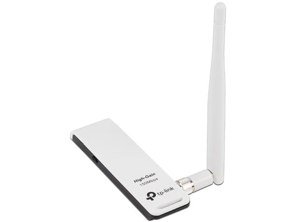 Adaptador Inalámbrico USB TP-Link TL-WN722N, Wireless N (Wi-Fi 4), hasta 150Mbps, antena de alta ganancia, USB.