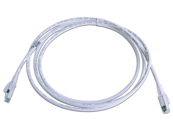 Cable de Red SIEMON ZM6A-S07-02B, Patch Cord Z-MAX Cat6A S/FTP, CM/LS0H, 7ft, Color Blanco, Versión Bulk (Sin Empaque Individual).