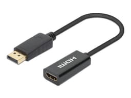 Adaptador Pasivo Manhattan de DisplayPort Macho a HDMI Hembra. Color Negro. - imagen 1