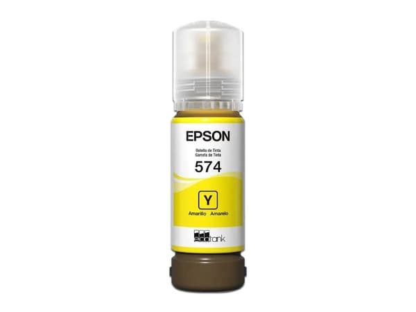 Botella de Tinta Epson T574, 70 ml, Color Amarillo.