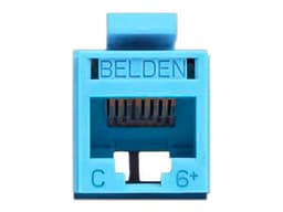 Conector Jack modular Belden RJ-45 Cat6 T568 A/B RV6MJKUTB-S1. Color Azul. - imagen 2