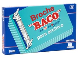 Broche para Archivo BACO BB004, 8cm, Paquete con 50 piezas. - imagen 2