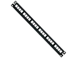 Panel de Parcheo Modular Plano Panduit NKFP24Y de 24 puertos, 1U. Color Negro. - imagen 1