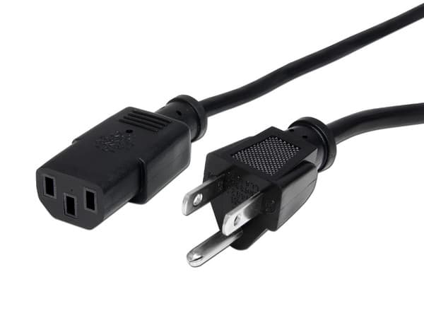Cable de 3m de Alimentación Estándar para Computadora NEMA 5-15P a C13 Macho a Hembra