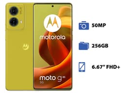 Smartphone Motorola Moto G85 5G: Procesador Snapdragon 6s Gen 3 (hasta 2.3 GHz), Memoria RAM de 8GB, Almacenamiento de 256GB, Pantalla LED Multi Touch de 6.67" FHD+, Bluetooth 5.1, Wi-Fi 5, Cámara Principal de 50MP, Android 14, Color Verde. - imagen 2
