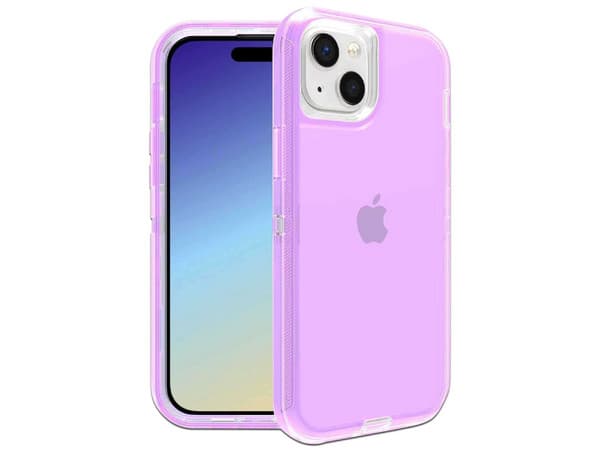 Funda Protectora TEKKU Protect 360 para iPhone 15 PLUS, Color Violeta.