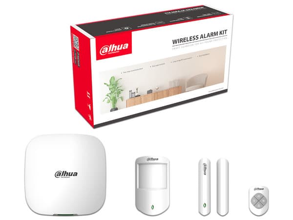 Kit de Alarma Inalámbrico Dahua ART-ARC3000H-03-W2 con Conexión Wi-Fi y Ethernet, Monitoreo por APP, Incluye Panel Wi-Fi. Color Blanco