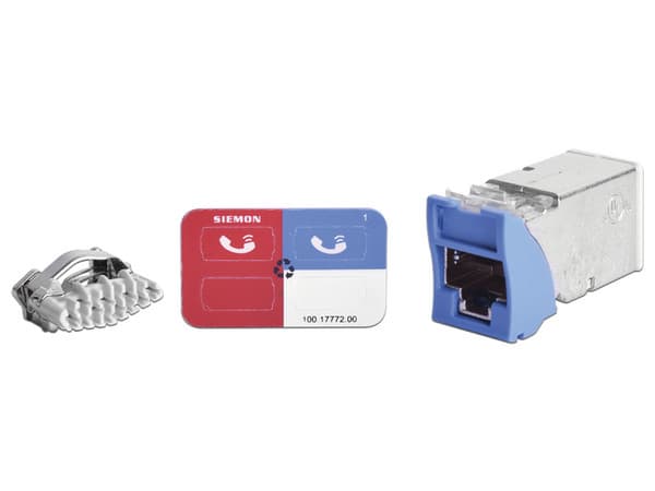 Jack Siemon Z6A-S06, Cat6a, UTP. Color Azul.