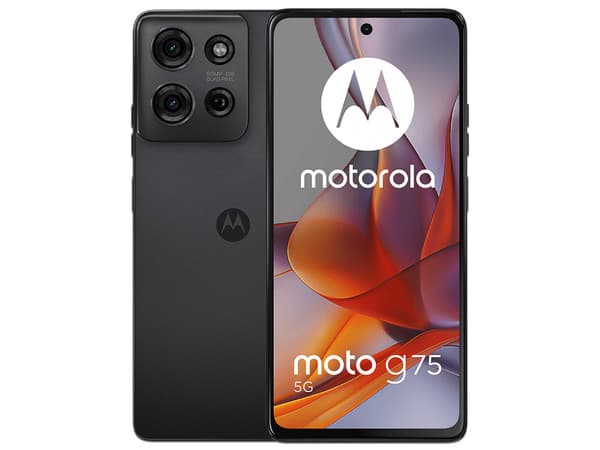 Smartphone Motorola Moto G75: Procesador Snapdragon 6 Gen 3 (Hasta 2.2 GHz), Memoria RAM de 8GB, Almacenamiento de 256GB, Pantalla LED Multi-Touch de 6.78", Bluetooth, Wi-Fi, 5G, Cámara Principal de 50MP, Android 14, Color Gris.
