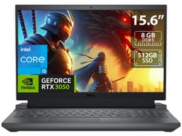 Laptop DELL G15 5530:
Procesador Intel Core i5 13450HX (hasta 4.6 GHz),
Memoria de 8GB DDR5,
SSD de 512GB,
Pantalla de 15.6" LED Full HD (1920x1080), 120Hz, 
NVIDIA GeForce RTX 3050 4GB GDDR6,
S.O. Windows 11 Home. - imagen 1
