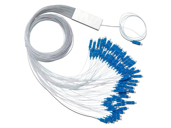 Cable Divisor Óptico Tempo TM-PLC-1X64UPC tipo PLC, 1 x 64 conectores SC/UPC. Color Blanco / Azul