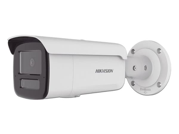 Cámara de Vigilancia tipo Bala Hikvision DS-2CD2T43G2-4LI2U/28 de 4MP (2688 x 1520), IR hasta 80m, Soporta MicroSD hasta 512GB (No incluye memoria).