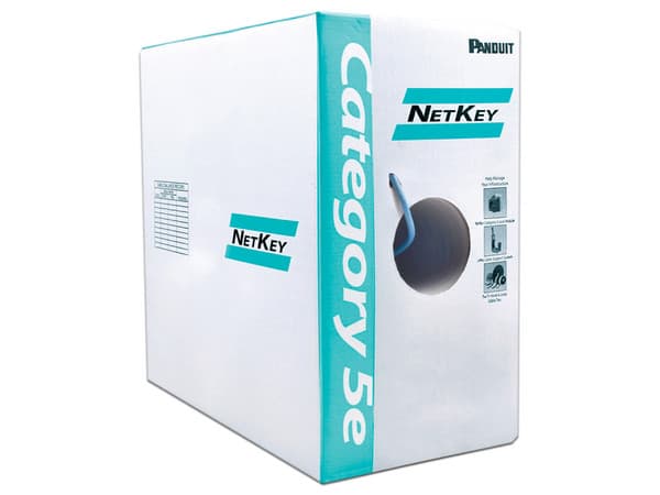 Bobina de Cable Panduit, Cat5e, UTP, 24 AWG, 305 m. Color Azul.