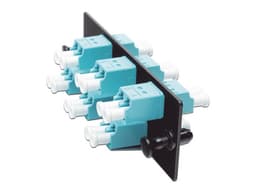 Placa Acopladora de Fibra Optica Panduit, Con 6 Conectores LC Duplex, Para Fibra Multimodo OM3/OM4, Color Aqua. - imagen 3