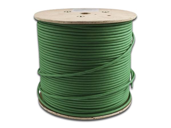 Bobina de Cable Cat 6A (UTP) 3M de 500m. Color Verde.