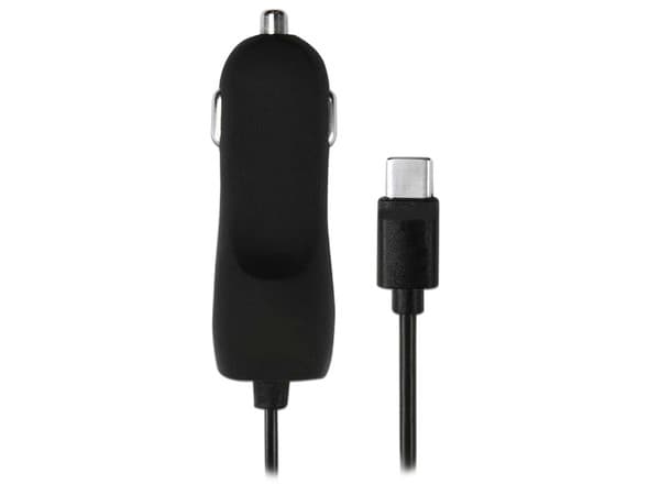 Cargador para Auto Avivo con USB-C 2.4A y USB 1A. Color Negro.