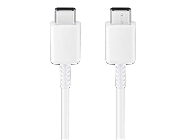 Cable de Datos Samsung de USB-C Macho a USB-C Macho, 1m. Color Blanco.