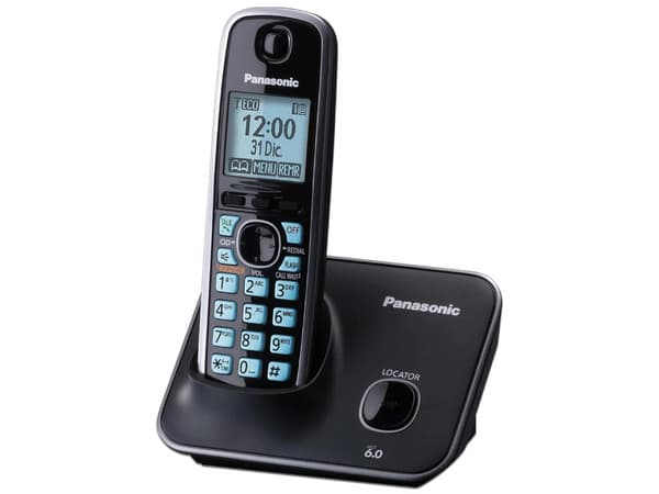 Teléfono analógico Panasonic KX-TG4111MEB con pantalla LCD de 1.8".
