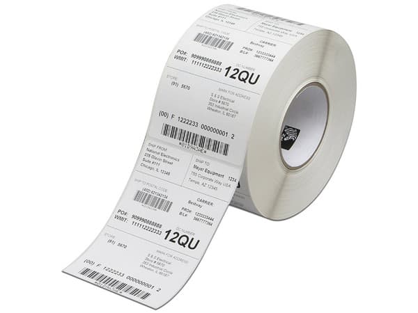 Rollo de etiquetas Zebra Z-Perform 2000T de 4"x6" con 1,000 etiquetas.