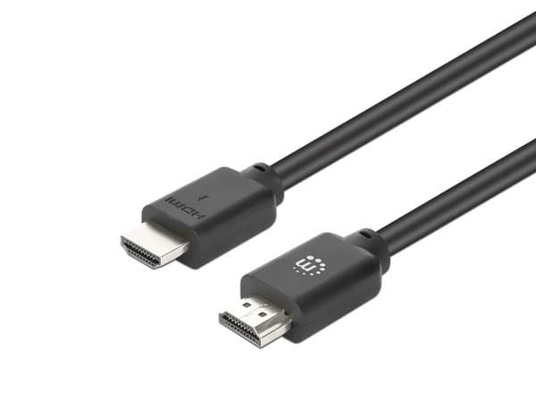 Cable HDMI MANHATTAN 356640 de 1.5 Metros, 4K 60Hz, 3D, Contactos Chapados en Oro, Doble Apantallamiento.