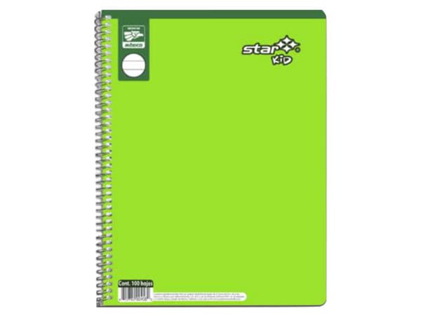 Cuaderno Estrella Profesional C5, 100 hojas. Color Verde.