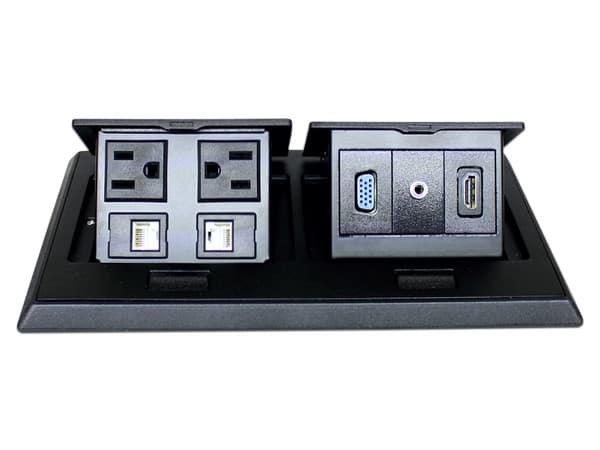 Panel de conectores Redleaf PT866B para sala de juntas.