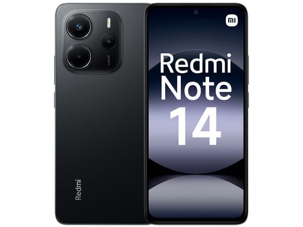 Smartphone Xiaomi Redmi Note 14: Procesador Mediatek Helio G99-Ultra (hasta 2.2 GHz), Memoria RAM de 8GB, Almacenamiento de 256GB, Pantalla LED Multi-Touch de 6.67" FHD, Bluetooth, Wi-Fi, Cámara Principal de 108MP, Android 14, Color Negro.