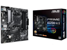 T. Madre ASUS PRIME A520M-A II/CSM, Chipset AMD AM4,Soporta: Procesadores Ryzen Series 5000/4000G/3000,Memoria: 4 x DIMM DDR4, 128GB Max,Integrado: Audio HD, Red, USB 3.2, SATA 3.0 y M.2,Micro-ATX, Ptos: 1xPCIEx16, 2xPCIEx1. - imagen 1