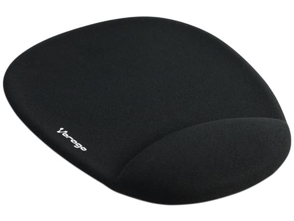 Mouse Pad Vorago MP-100 con reposa muñecas de Gel, Color Negro.