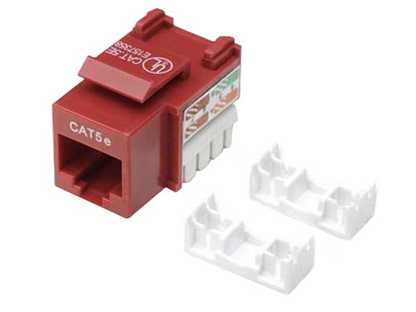 Intellinet Jack categoría 5e, UTP, rojo, de impacto