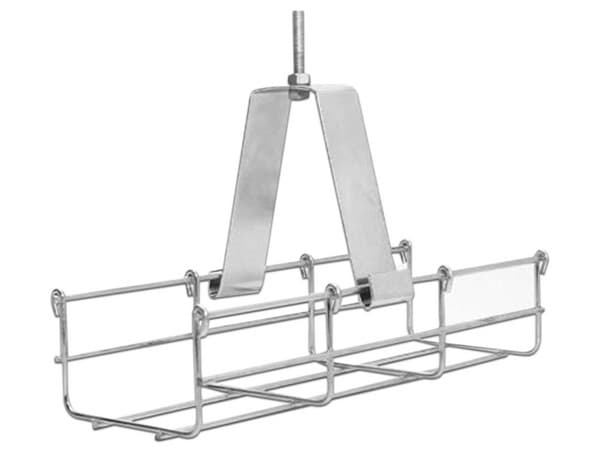 Suspensión Conjunto CHAROFIL MG-51-140EZ, 100mm para montar la charola desde el techo, Acabado Electro Zinc para varilla de 1/4, 5/16 y 3/8.