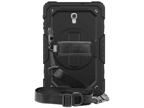 Funda Protectora de Uso rudo TEKKU StrapB para Samsung Tab A de 10.5", Color Negro.