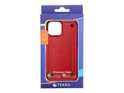 Funda protectora Tekku Tough Cover para iPhone 15 Pro, Color Rojo. - imagen 2