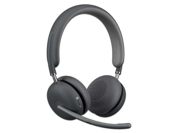 Audífonos Inalámbricos tipo Diadema Logitech Zone Wireless 2 Teams version, Cancelación de ruido activa, Bluetooth 5.3, Receptor USB-C con adaptador USB. Color Negro.