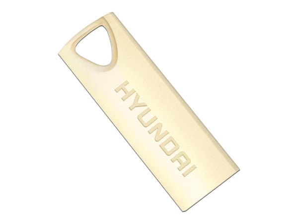 Unidad Flash USB 2.0 Hyundai de 16 GB. Color Oro.